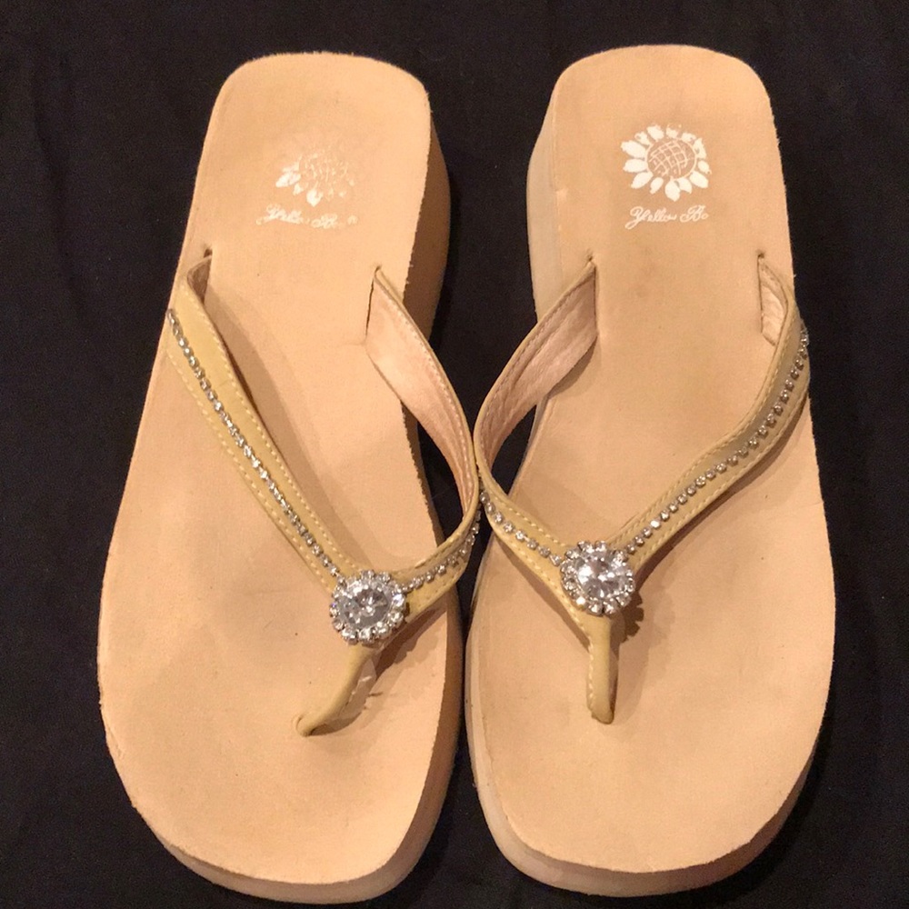 Yellow Box Thong Sandals